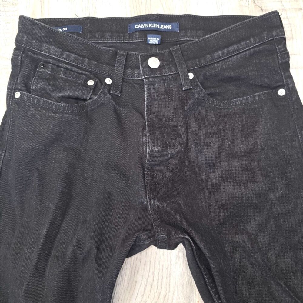 Calvin Klein CKJ 056 Athletic Tapered Men's Jeans Size 28 x 30 In Vintage Black - Picture 3 of 7